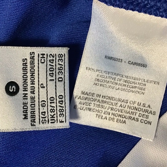 Nike Team Sleeveless Athletic Top Blue White Small - Picture 6 of 7